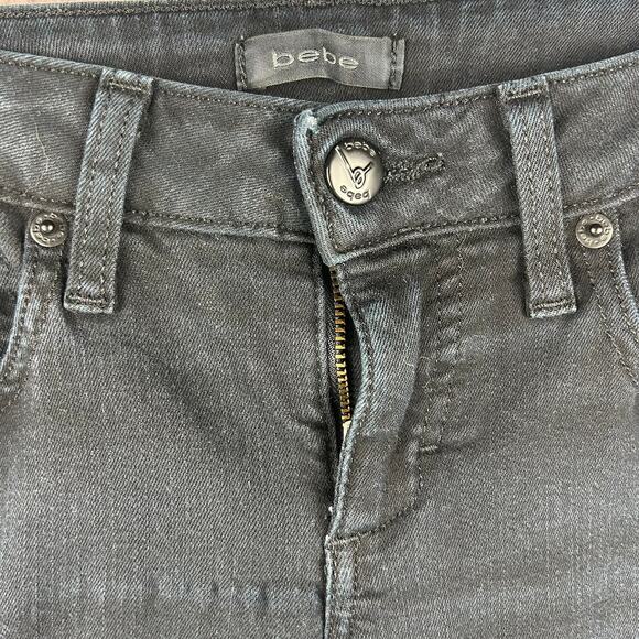 Vintage bebe Heartbreaker Black Low Rise Skinny Jeans – Stretchy, Size 27 - Picture 2 of 5